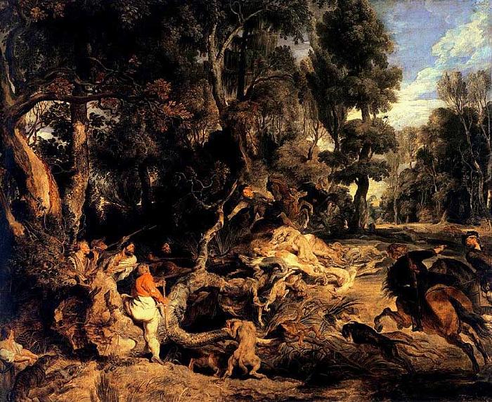 Peter Paul Rubens Wild-Boar Hunt China oil painting art